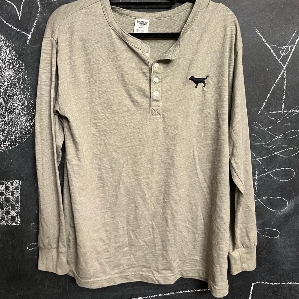 PINK green long sleeve tee